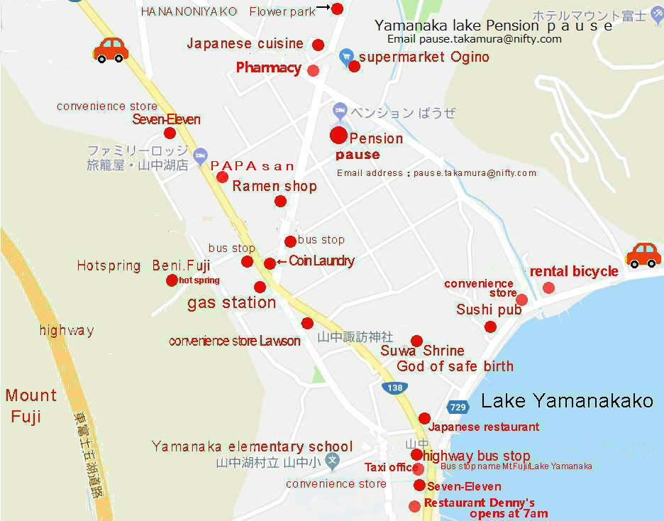 English map around Pension Pause